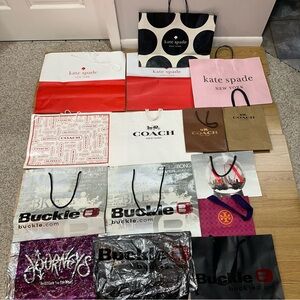 Bundle of 15 designer shopping gift bags
